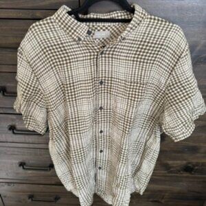 Mens Everlane Short Sleeve shirt in Linen, size XL